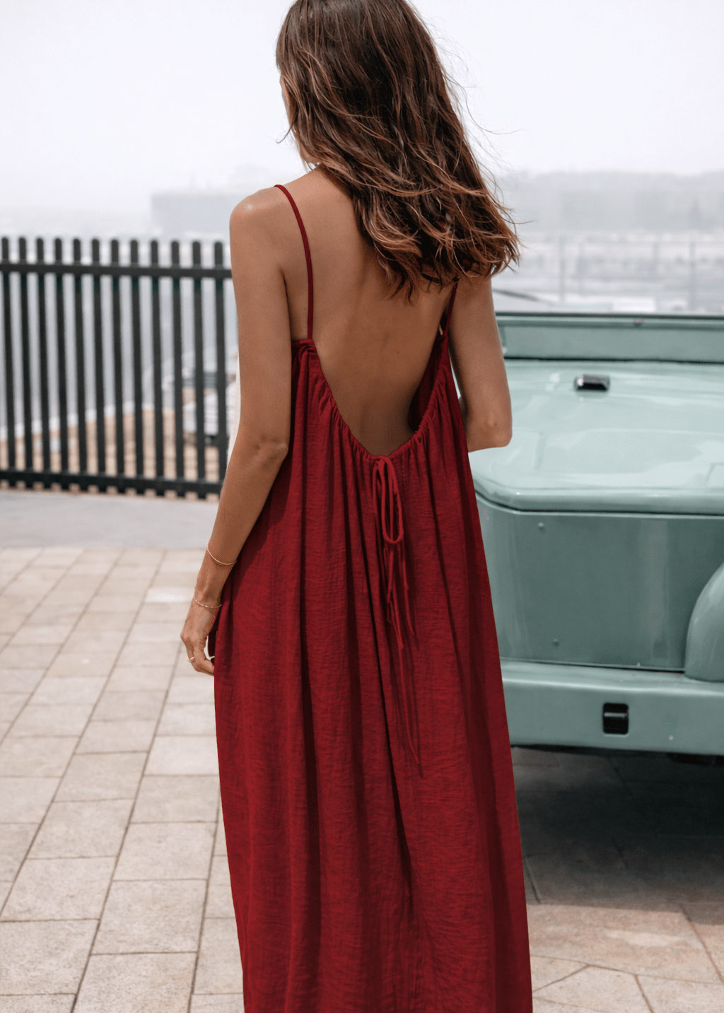 Rückenfreies Maxikleid