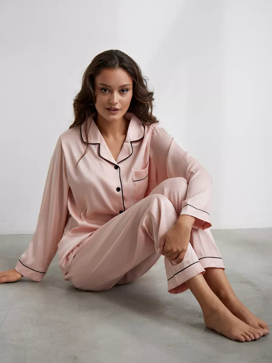 Esme | Satin-Pyjama Set | Rosa
