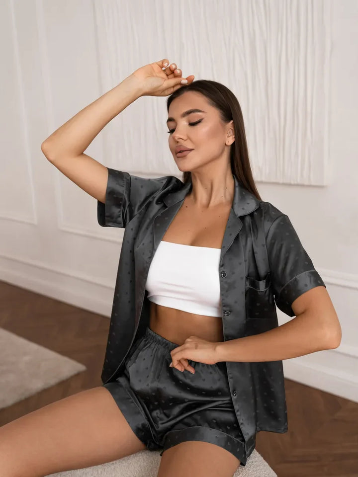 Natalia | Satin-Shorty Pyjama Set